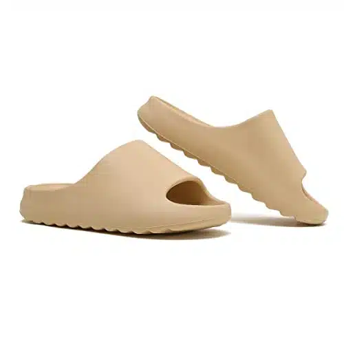 Cloud Slides for Women and Men, Pillow Slippers, Non Slip Quick Drying Soft Lightweight Shower Shoes, Thick Sole Open Toe Slides Sandals for Indoor & Outdoor