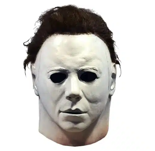 MILRCH Michael Myers mask Halloween Movie Latex mask, Realistic Horror mask Scary Cosplay mask. Whie (white)