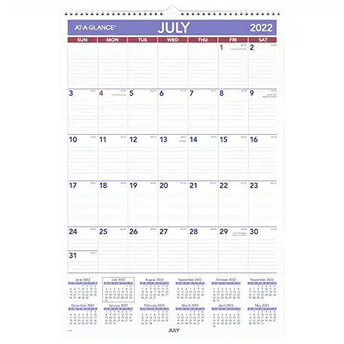 AT A GLANCE all Calendar, Monthly Academic, x , Large, Student (AY)   July June