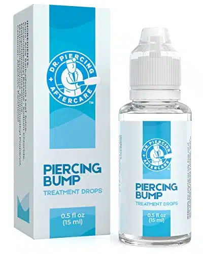 Dr. Piercing Aftercare Keloid Removal Drops â Non Greasy Saline Solution Keloid Bump Removal for Piercings   Reduce Size & Appearance of Nose Piercing Bump, Treatment of Scars on Ear Lip Belly (mL)