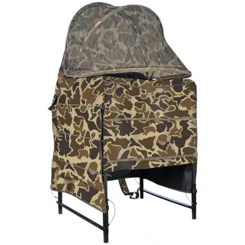 Drake Waterfowl Ghillie Shallow Water Chair Blind Old School