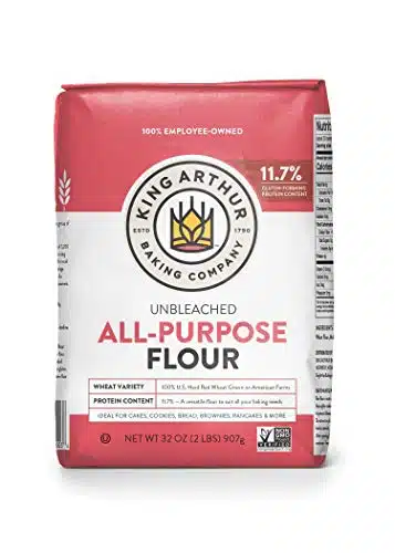 King Arthur, All Purpose Unbleached Flour, Non GMO Project Verified, Certified Kosher, No Preservatives, Pounds (Pack of )