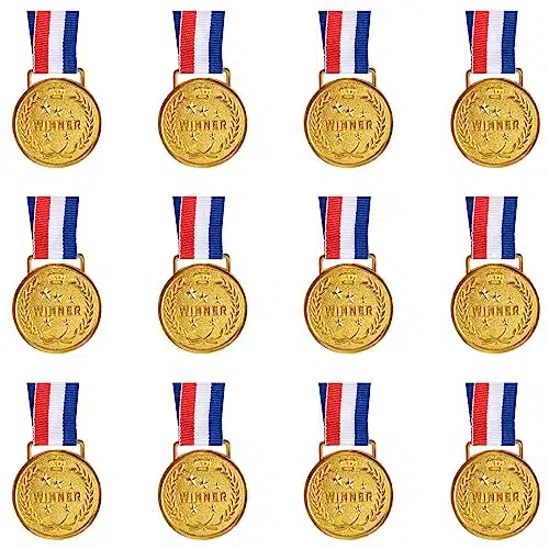 LZHZH Pieces Gold Award Medals Winner Medals Gold Prizes for Sports, Competitions, Party, Spelling Bees, Olympic Style, Inches