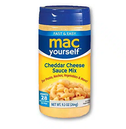 Mac Yourself  Delicious Cheddar Cheese Sauce Mix  Perfect Cheese Powder for Macaroni, Nachos, Veggies and More  oz