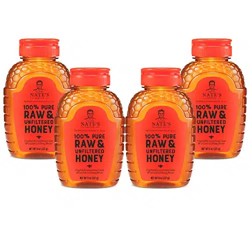 Nature Nateâs Honey Stocking Stuffer â % Pure Raw & Unfiltered Honey For The Holidays â All Natural Sweetener â oz Squeezable Bottle (Pack)