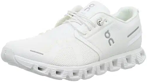 ON Men's Cloud Running Shoes, All White,