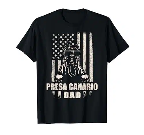 Presa Canario Dad Cool Vintage Retro Proud American T Shirt