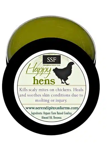 Serendipitous Summer Farms Large oz Happy Hens  All Purpose First Aid Poultry Balm. % Natural and Organic Comfrey Salve. for Pecking WoundsSores