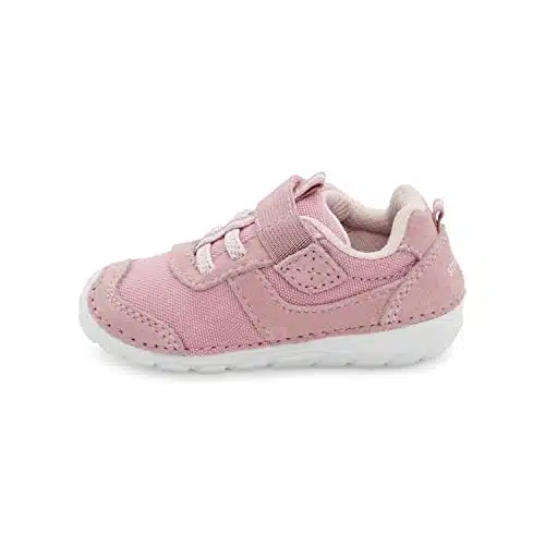 Stride Rite Baby Girls SM Zips Runner Sneaker, Pink, ide Infant