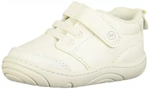 Stride Rite Unisex Child Taye First Walker Shoe, White, Toddler US
