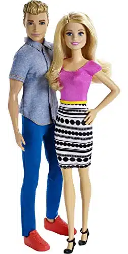 Barbie Dolls, Barbie and Ken Doll Pack Featuring Blonde Hair and Bright Colorful Clothes, Kids Toys (Amazon Exclusive)