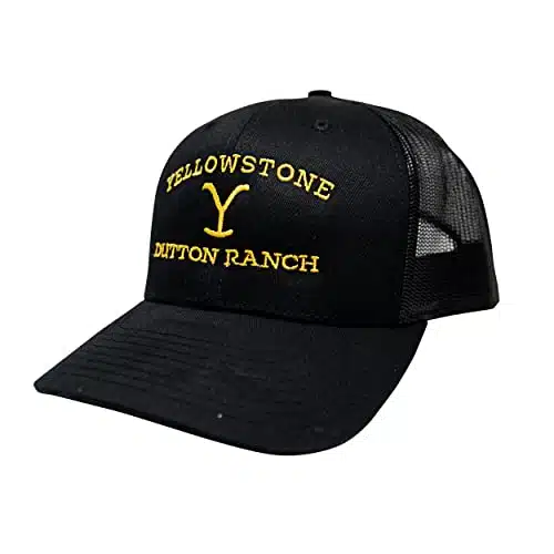 Changes Men's Standard Yellowstone Dutton Ranch Kevin Costner Western TV Show Trucker Hat Cap Black, One Size