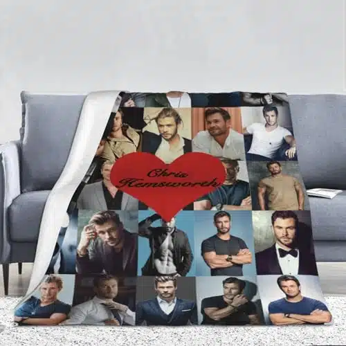 Chris Hemsworth Blanket Flannel Fleece Blanket All Seasons Lightweight Durable, and Cozy Throw Blankets Gifts for Home and Travel x