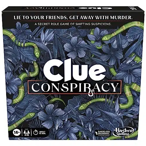 Clue Conspiracy Board Game for Adults and Teens, Great Halloween Party Game, Secret Role Strategy Games, Ages +, Players, inutes, Mystery & Party Games