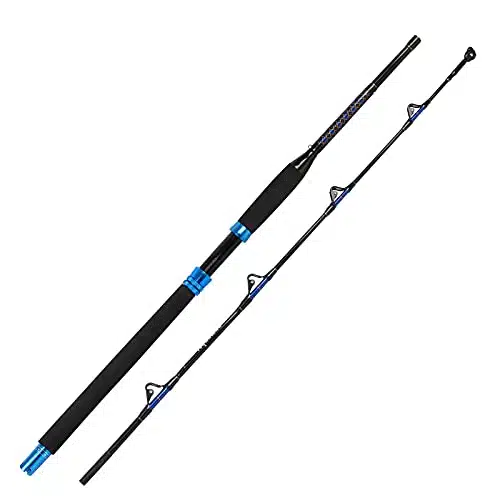 Fiblink Bent Butt Fishing Rod Piece Saltwater Offshore Trolling Rod Big Game Roller Rod Conventional Boat Fishing Pole (Length ')