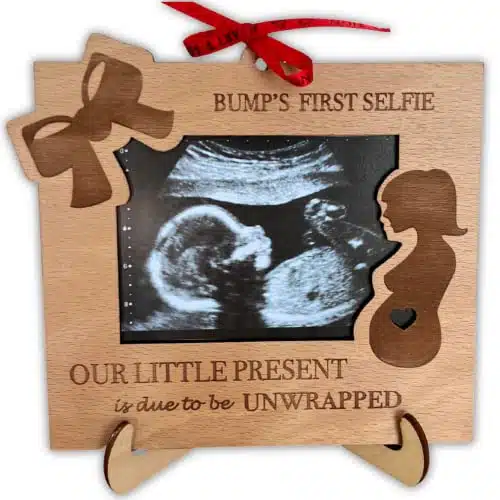 Heart's Sign Sonogram Picture Frame  Mom To Be and Pregnant Mom Gifts  Ultrasound Picture Frames  New Mom Gifts For Women Ultrasound Frame (My st Selfie)