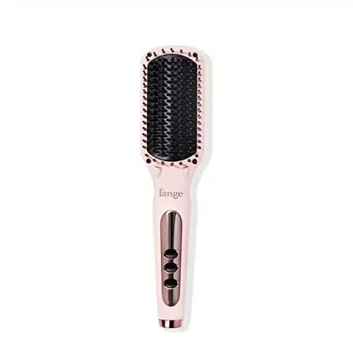 L'ANGE HAIR Le Vite Hair Straightener Brush  Heated Hair Straightening Brush Flat Iron for Smooth, Anti Frizz Hair  Dual Voltage Electric Hair Brush Straightener  Hot Brush for Styling