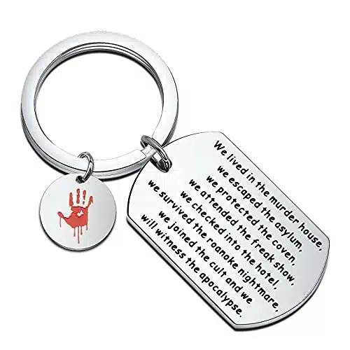 WSNANG Horror Story Inspired Gift We Lived in The Murder House Horror Movies Keychain Horror Movie Fans Gift (Murder House DT)
