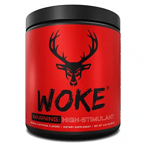 Bucked Up   Woke   HIGH STIM Pre Workout   Best Tasting   Focus Nootropic, Pump, Strength and Growth, Servings (Grape)