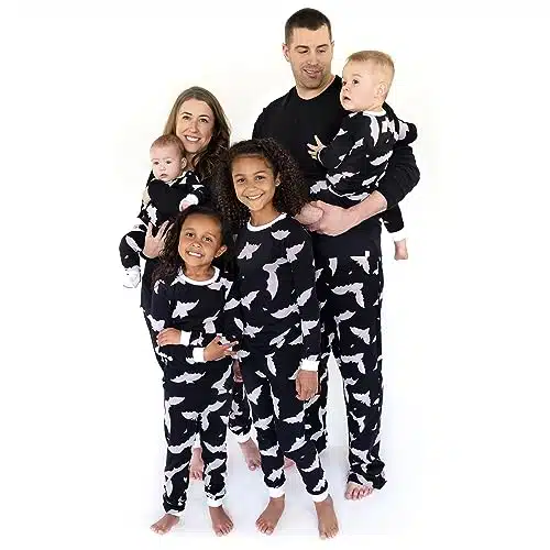Burt's Bees Baby Baby Toddler Piece Family Jammies Matching Holiday Organic Cotton Pajamas, Halloween Bats, T