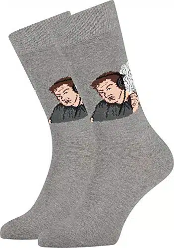 Funny Socks Cool socks Elon Musk Lighting One Up Meme Socks Joe Rogan Gray for Men, Women and Cyborgs