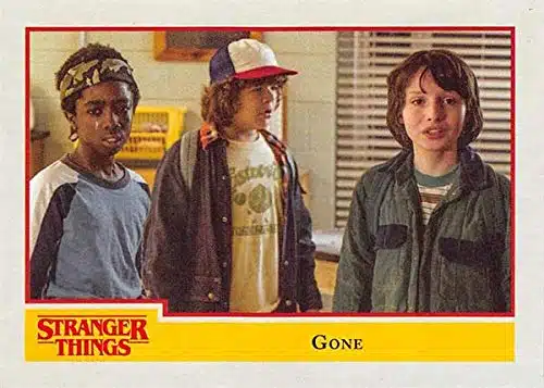 Gaten Matarazzo, Caleb McLaughlin & Finn Wolfhard trading card (Dustin, Lucas & Mike, Stranger Things) Topps Netflix #
