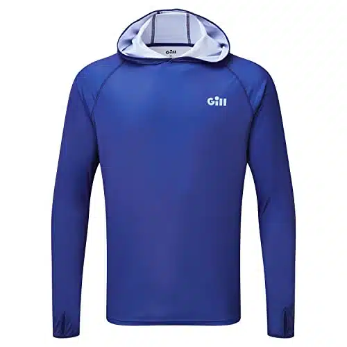 Gill Men's XPEL Long Sleeve Fishing Outdoor Sun Hoodie + UV Sun Protection Water & Stain Repellent   Twilight