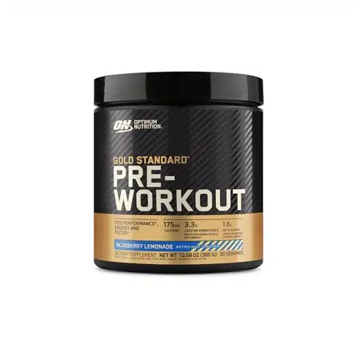 Optimum Nutrition Gold Standard Pre Workout, Vitamin D for Immune Support, with Creatine, Beta Alanine, and Caffeine for Energy, Keto Friendly, Blueberry Lemonade, Servings (P