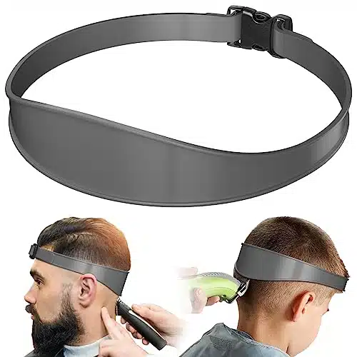 AOMGD Adjustable Hair Trimming Guide and Neckline Shaving Template,DIY Self Haircutting System, Shaving and Keeping a Clean and Straight Neck Hairline,Easy Use Tool Soft Porta