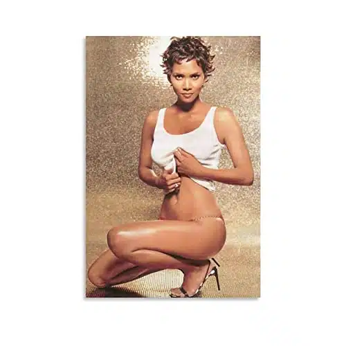 GUANGYING American Actress Halle Berry Sexy Poster Canvas Wall Art Poster Decorative Bedroom Modern Home Print Picture Artworks Posters xinch(xcm)