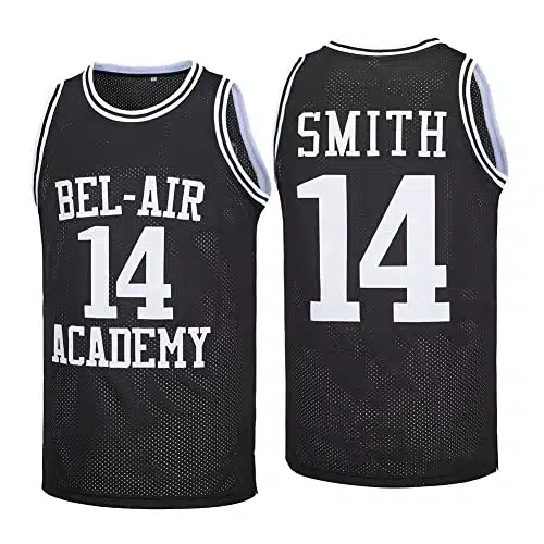 Movie Baseball #The Fresh Prince of Bel Air Academy Basketball Jersey for Men S XXXL (Black, X Large)