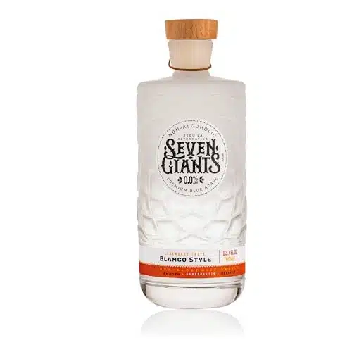 Seven Giants Blanco Style Tequila Alternative  Non Alcoholic Spirits  Premium Non Alcoholic Tequila by Spirits of Virtue  Imported by Think Distributors (ml)